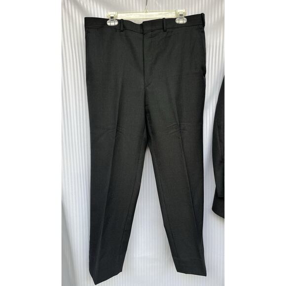 Custom Holland Sherry Charcoal Gray 2pc Pinstriped Suit 37 x 29 - Picture 3 of 16